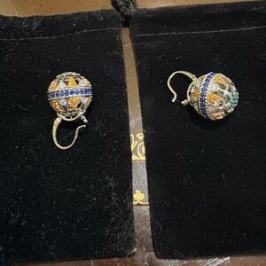 Stunning Silver and Multicolor Earrings